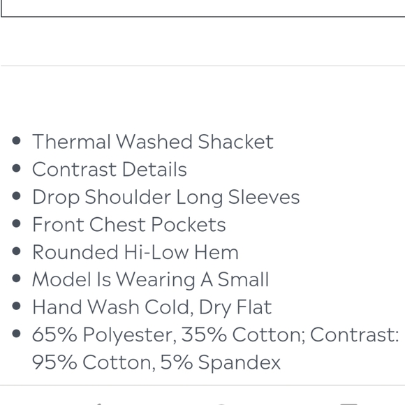 Shop Talulah Oversized Button Down Thermal Stone Washed Gray Shacket - Picture 5 of 11